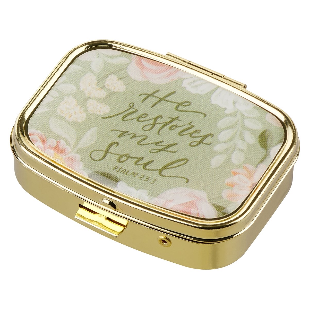 47229X Pill Case - He Restores My Soul