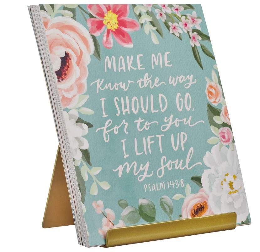 472215 Scripture Cards with Stand - Floral - 10 Cards