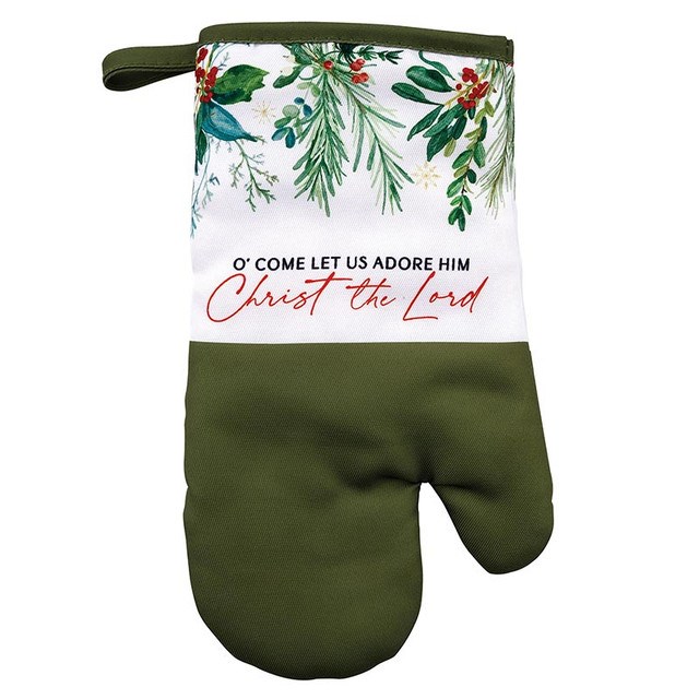 Picture of CB Gift 630599 Oven Mitt - O Come Let Us Adore Him