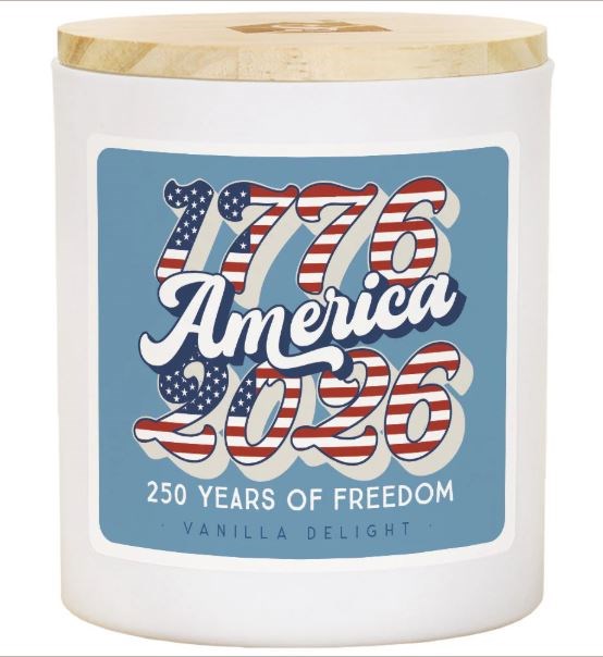 728424 11 oz 1776 America 2026 Vanilla Delight Scent Candle - 2 Wick