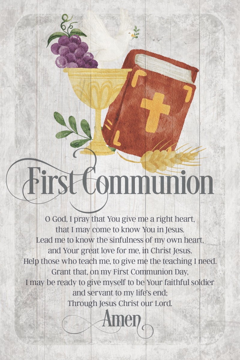 394327 Plaque - Inspirational - First Communion - 6 x 9 in.