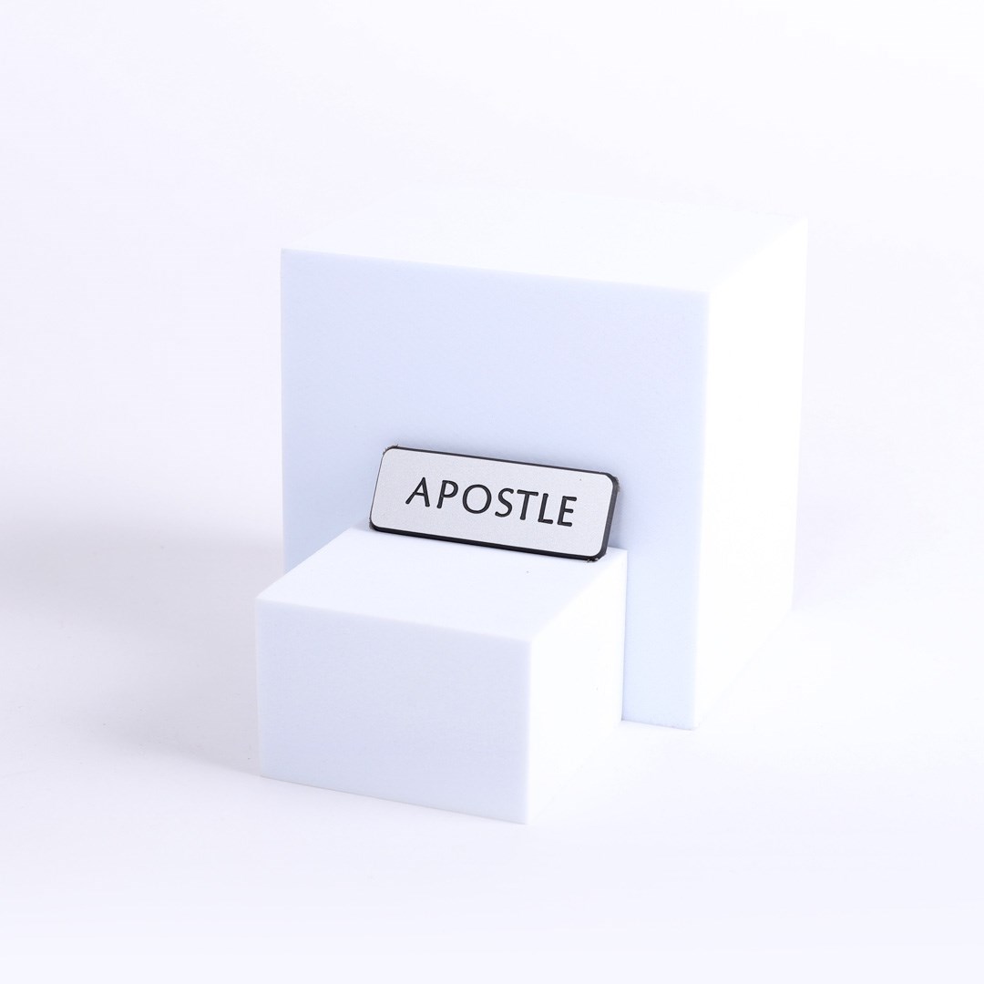 408173 Decal - Contemporary - Apostle - Silver & Black - Magnetic Back