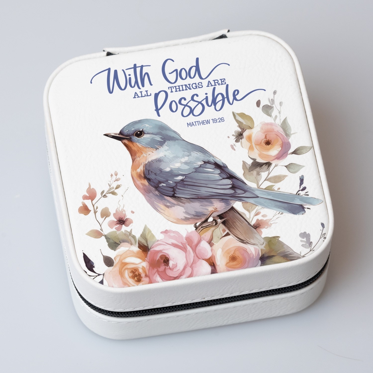 344843 Jewelry Box - Small - With God - Matthew 19 - 26