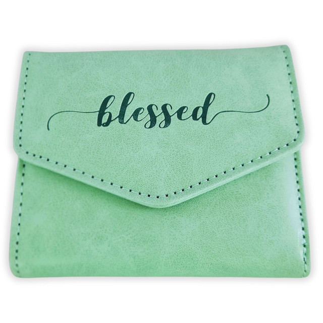 645785 Wallet - Imitation Leather - Blessed - Green