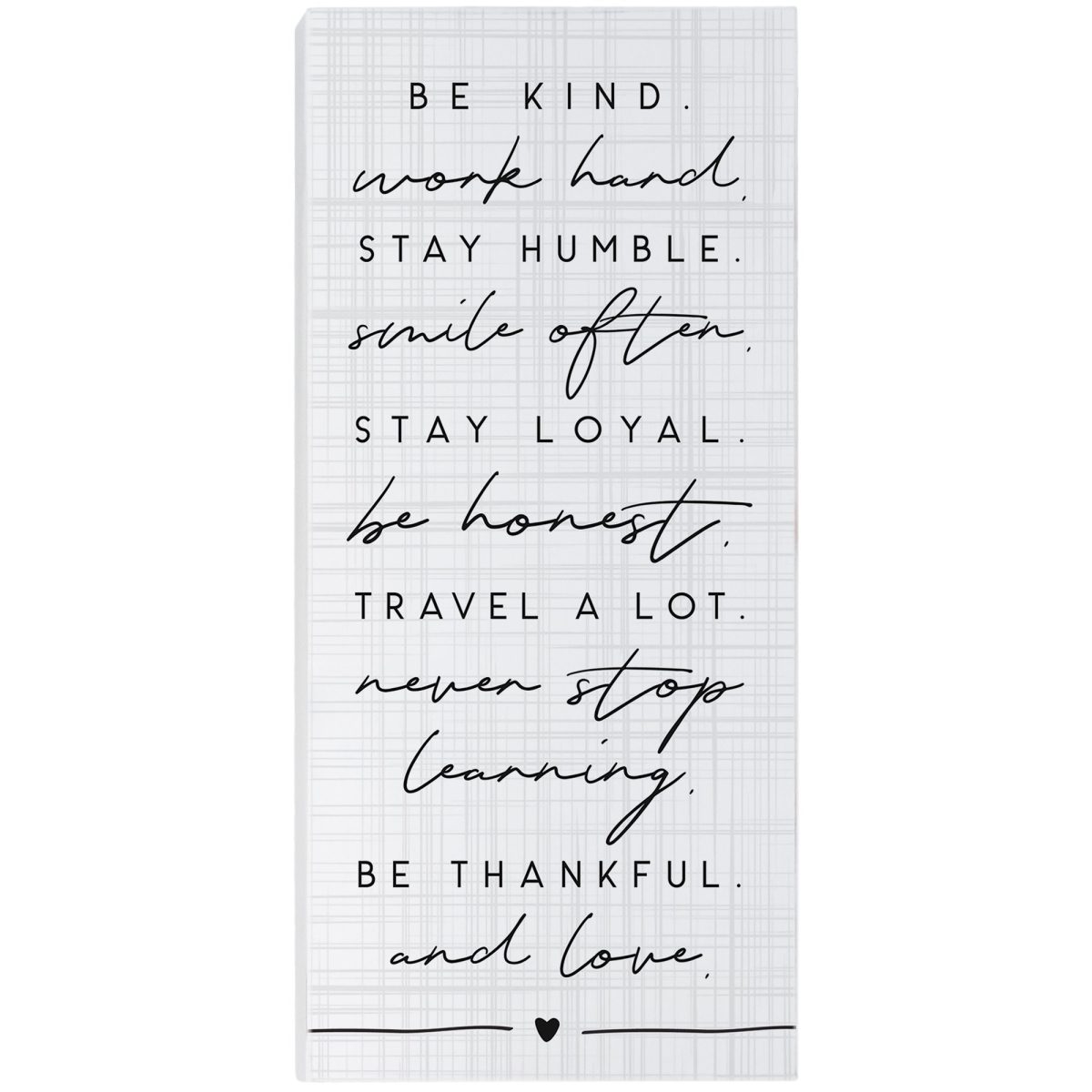 462996 Inspire Board - Be Kind Work Hard - 5.5 x 12 in.