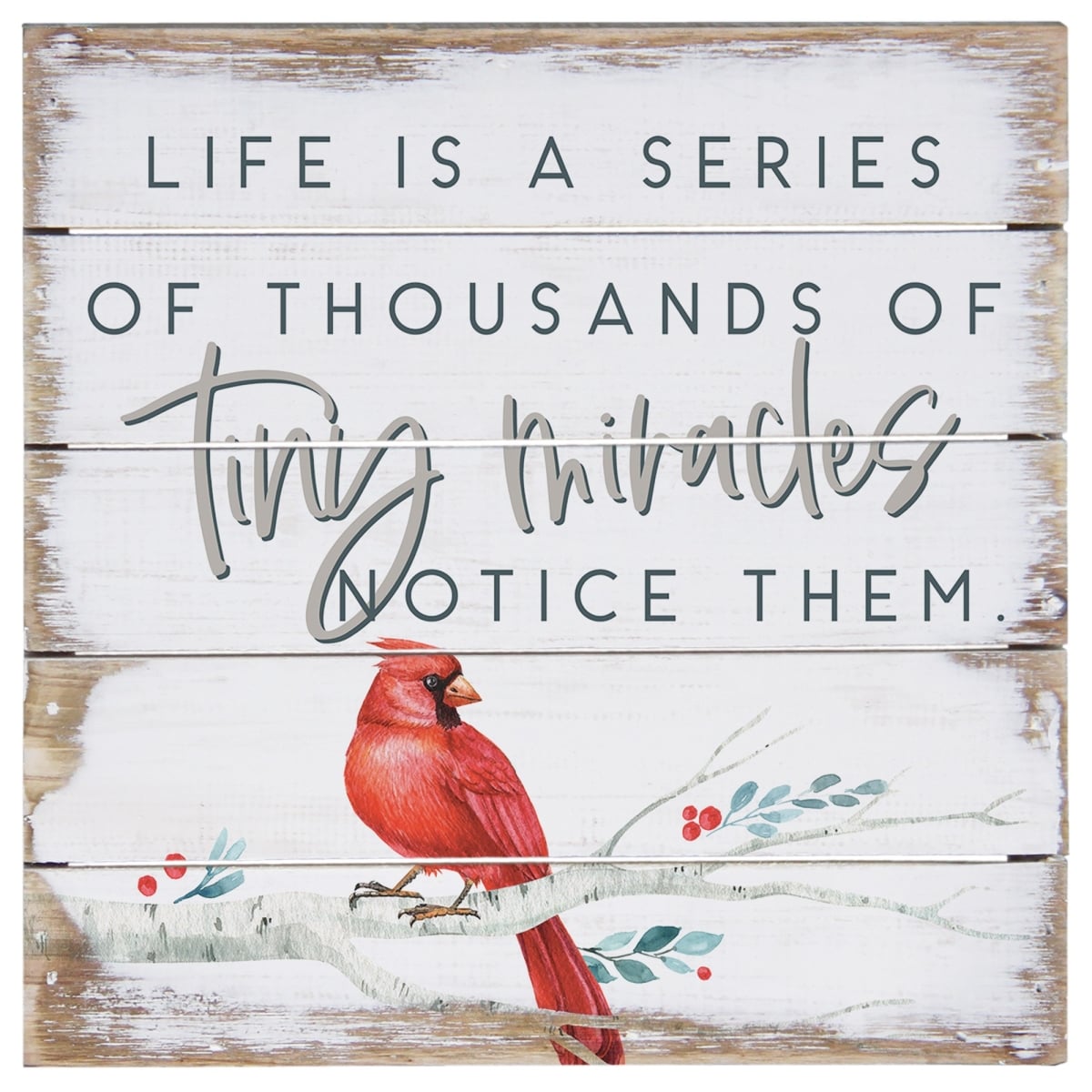 41372X Petite Pallet - Tiny Miracles Cardinal - 8 x 8 in.