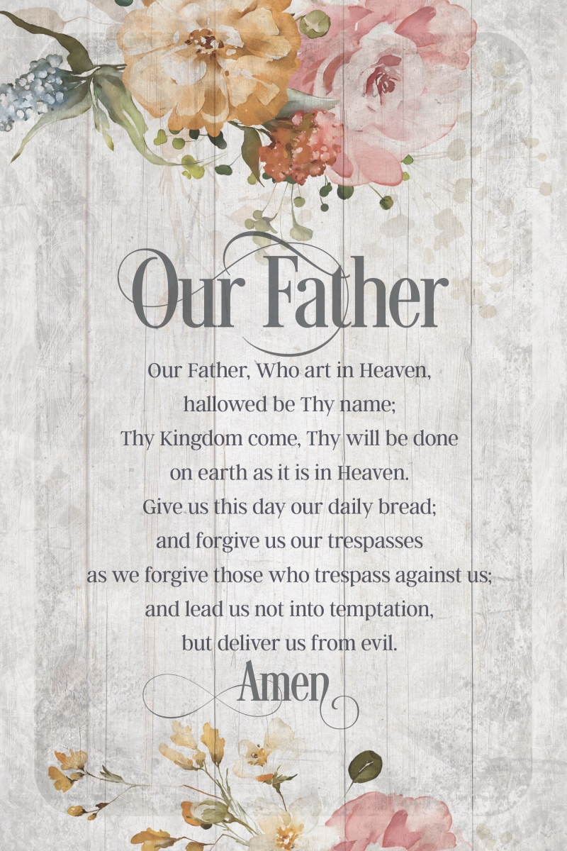 394319 Plaque - Inspirational - Our Father - 6 x 9 in.