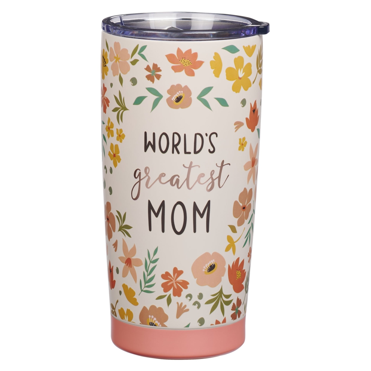 Picture of Christian Art Gifts 368499 Stainless Steel Tumbler - Worlds Greatest Mom - Floral