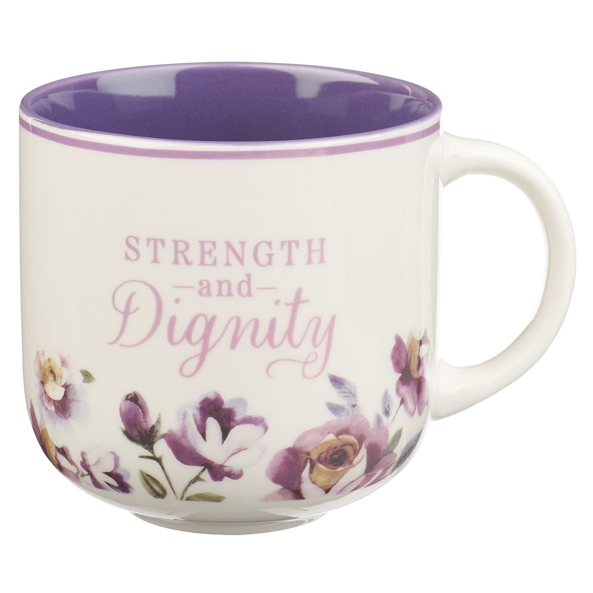 Picture of Christian Art Gifts 368464 Ceramic Mug - Strength & Dignity Prov. 31-25 - Purple