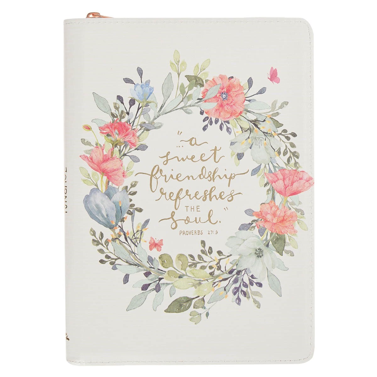 471458 Classic Journal with Zip - Sweet Friendship Prov. 27-9 - White