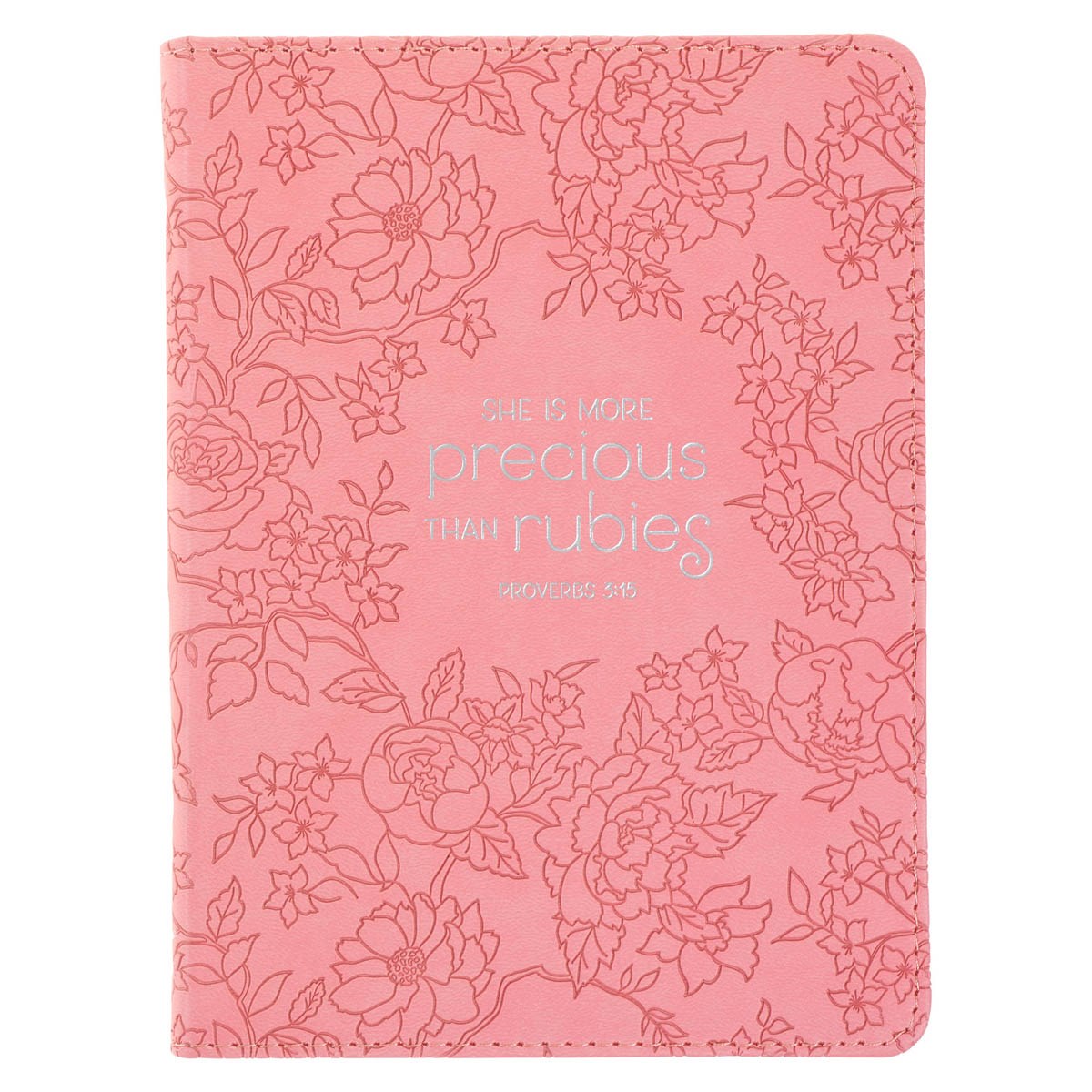 214602 Handy Faux Leather - More Precious Than Rubies Proverbs 3-15 Journal