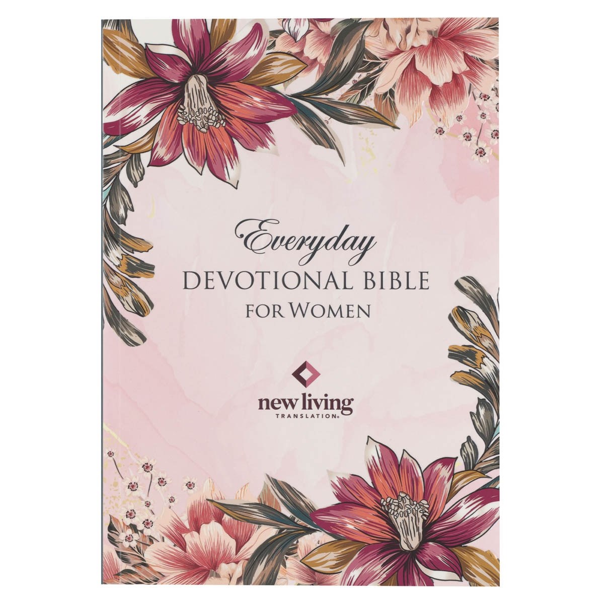 406162 NLT Everyday Devotional Bible for Women - Pink Lily Flexcover