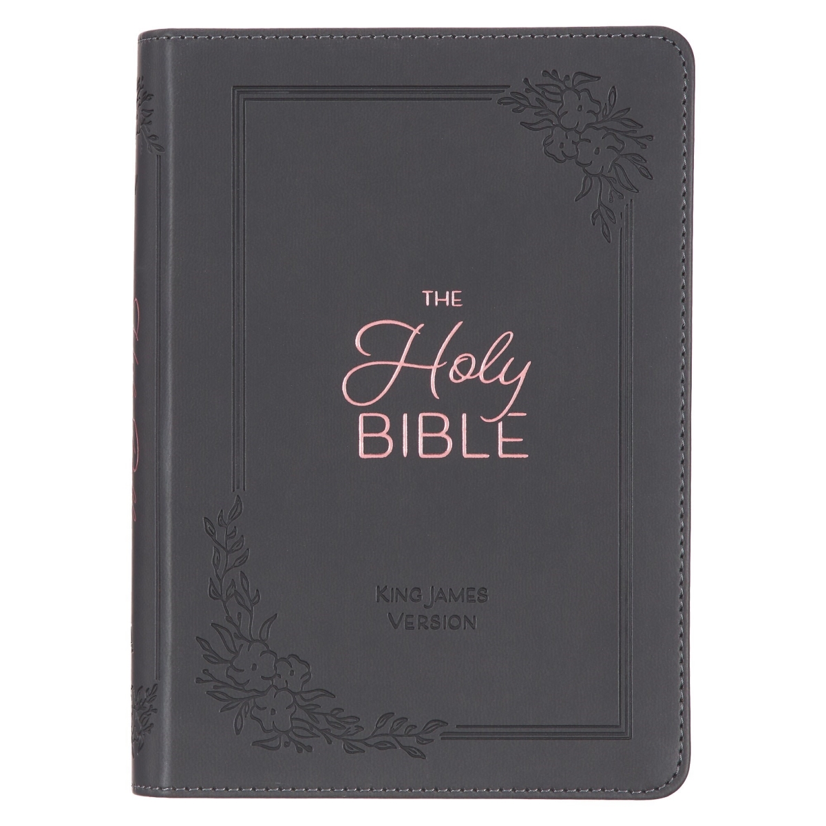 275657 KJV Large Print Compact Bible - Cobalt Gray Faux Leather