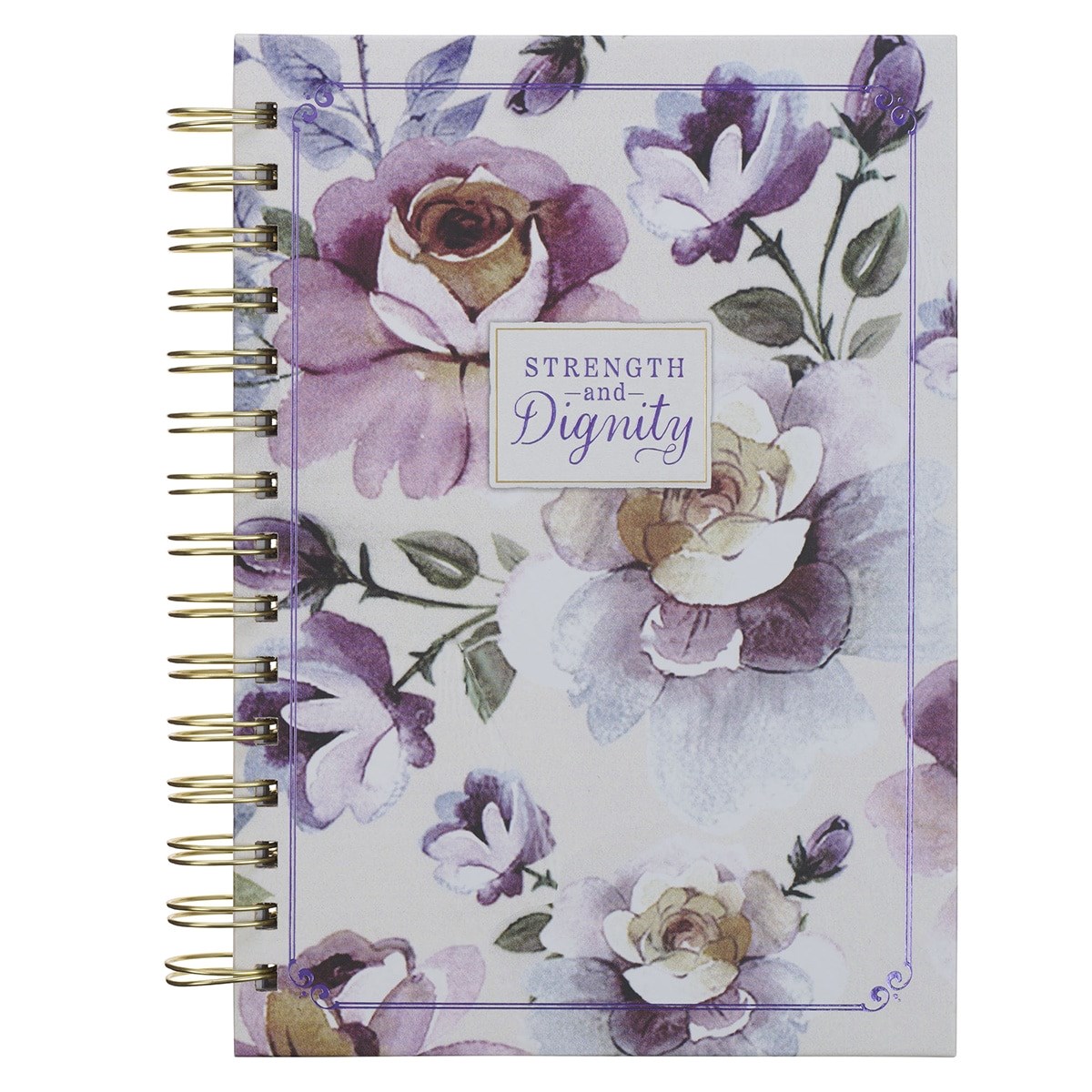 368273 Journal Wirebound - Strength & Dignity Prov. 31-25 - Purple Floral Book