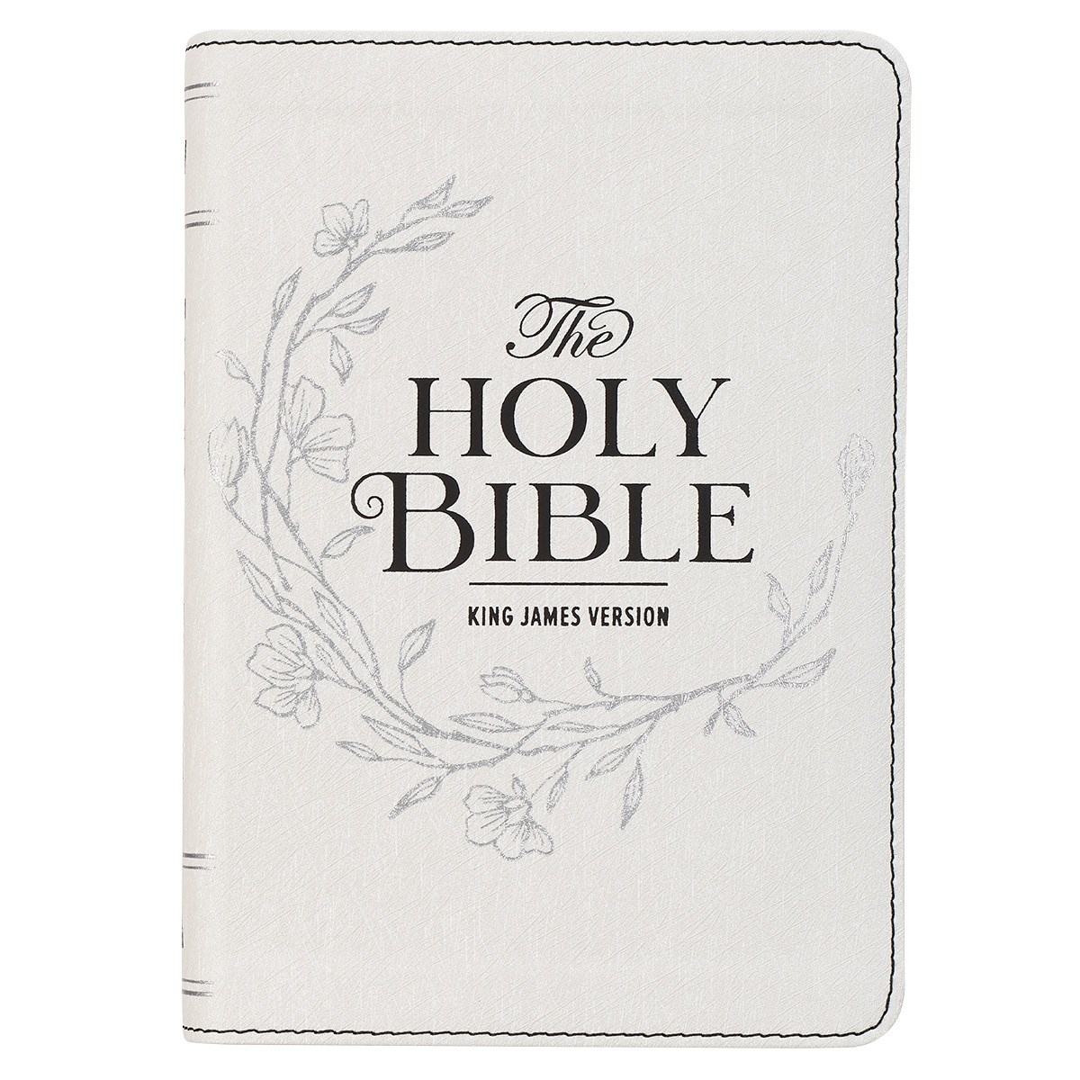 380320 KJV Large Print Compact Bible - Pearlized White Faux Leather