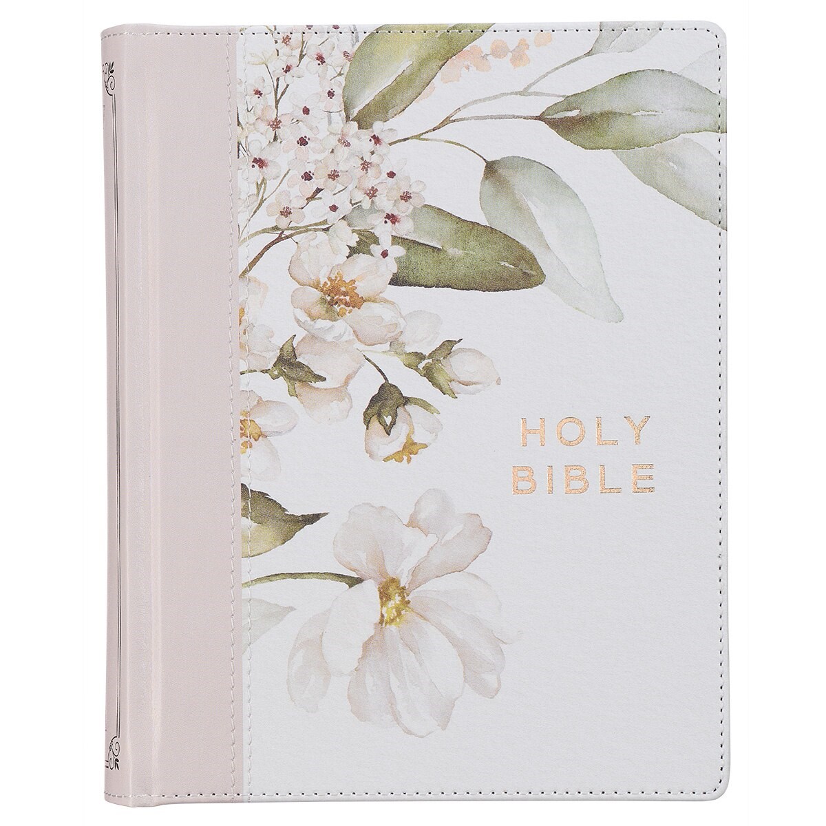 380331 KJV Note - Taking Bible - Gray Floral Printed Faux Leather