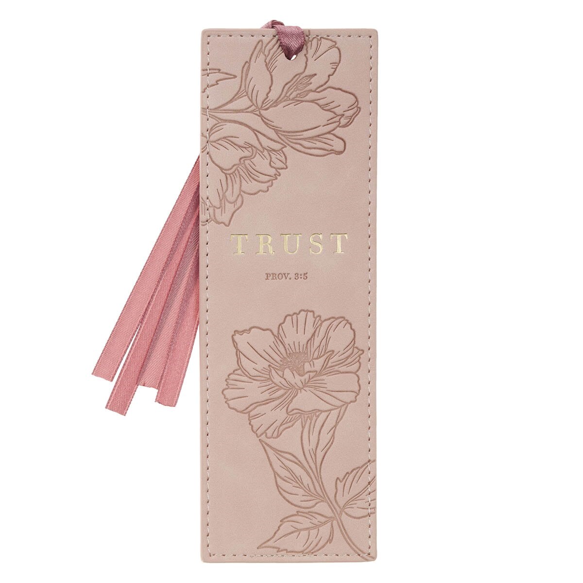 471770 Bookmark-Trust Proverbs 3.5-Faux Leather-Pink