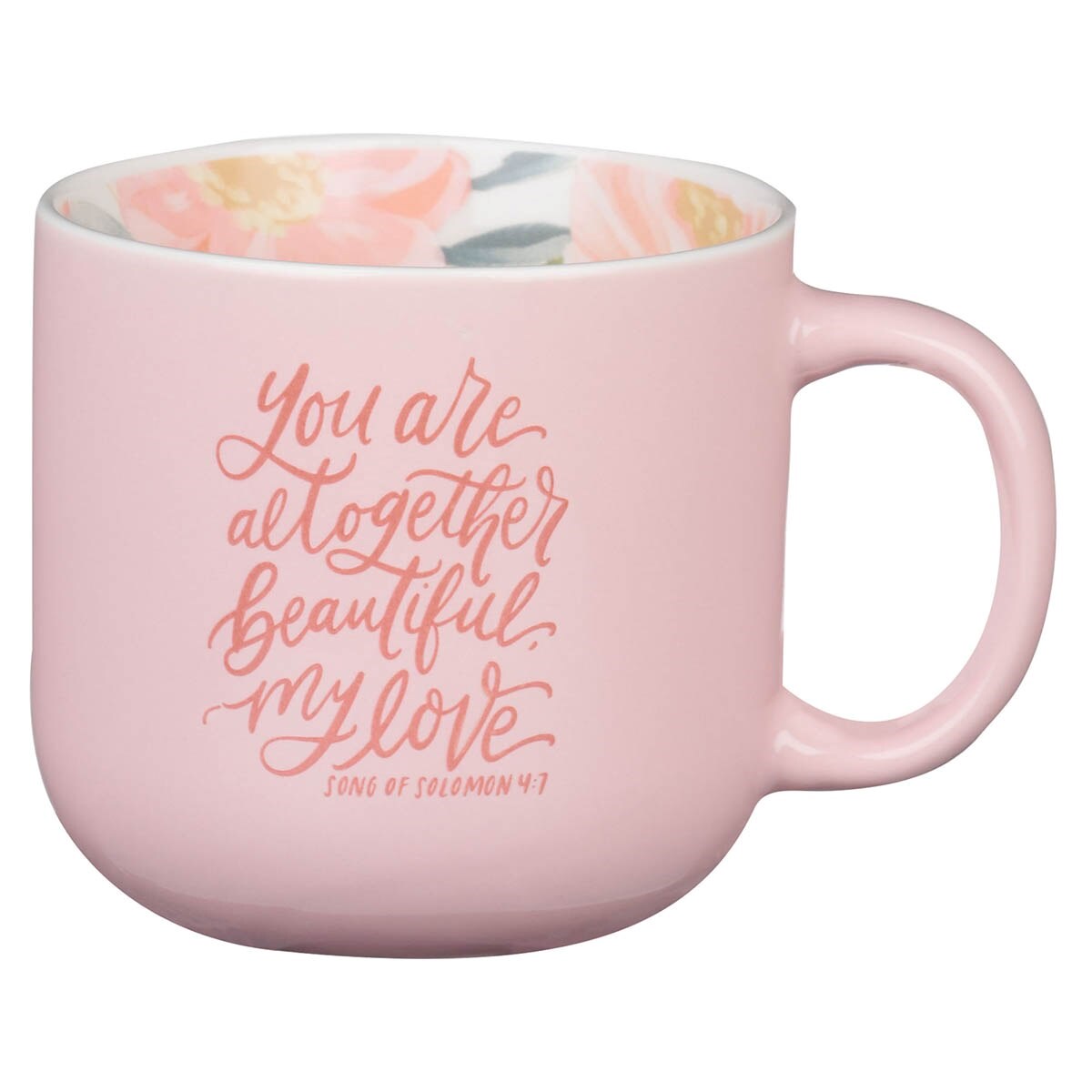 Picture of Christian Art Gifts 471794 Ceramic Mug - You Are Altogether Beautiful Song 4-7 - Pink