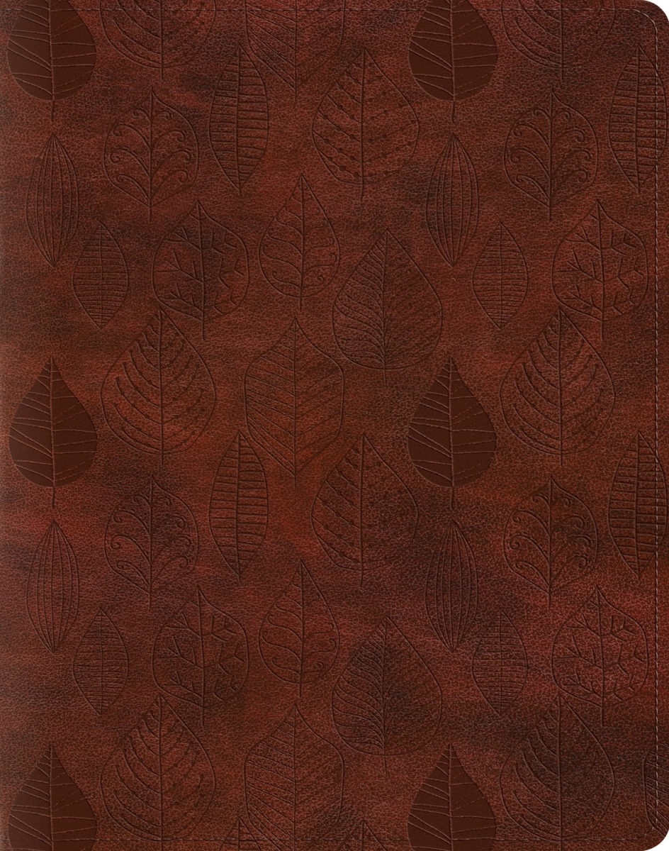 348401 ESV Single Column Journaling Bible - Chestnut Leaves Design Trutone