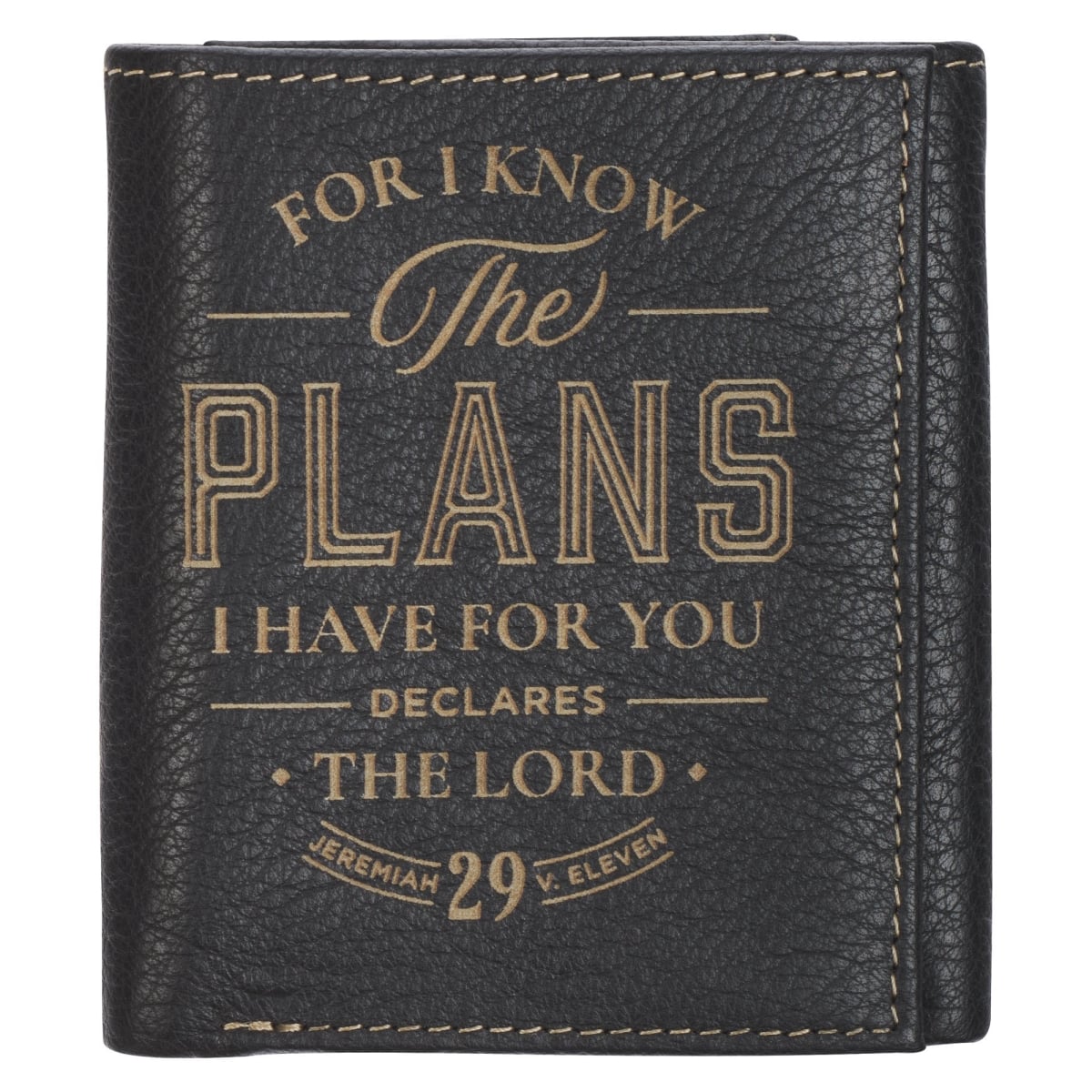 368353 Wallet - Leather - I Know the Plans Jer. 29-11 - Black