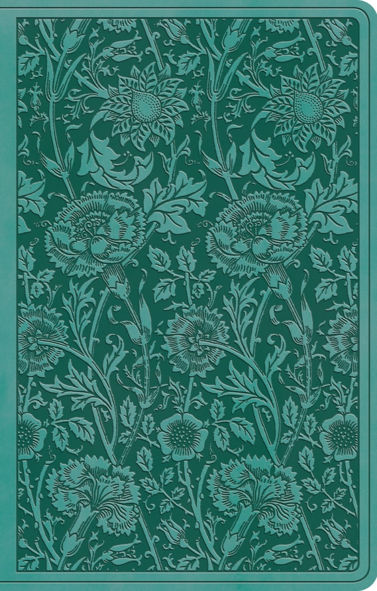471148 ESV Premium Gift Bible - Teal Floral Design Trutone