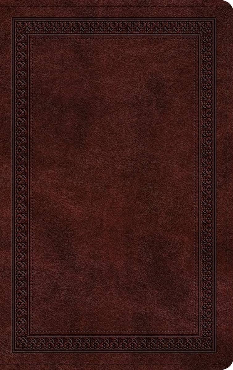 471178 ESV Thinline Bible - Rl - Mahogany Border Design Trutone