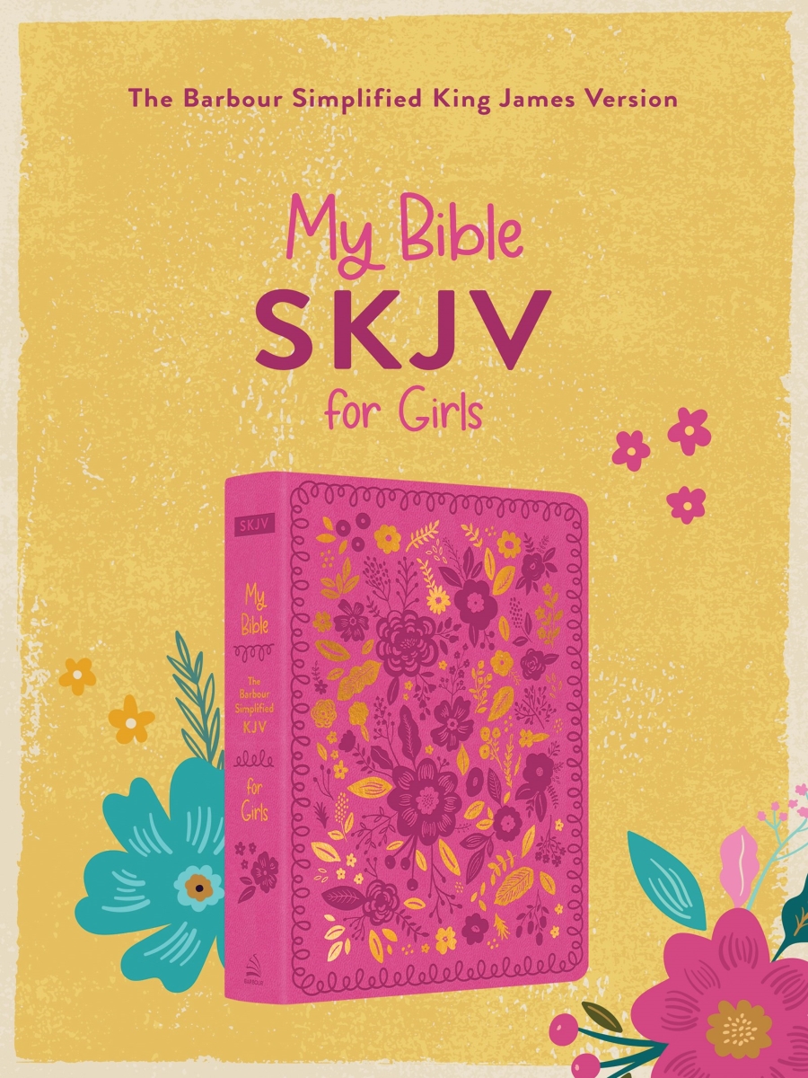 Barbour Publishing 40365X KJV Simplified Bible - My Bible For Girls Pink & Gold Floral Design Hardcover
