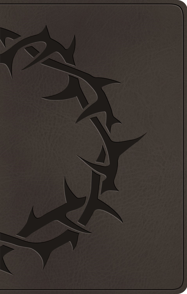 471140 ESV Premium Gift Bible - Charcoal Crown Design Trutone
