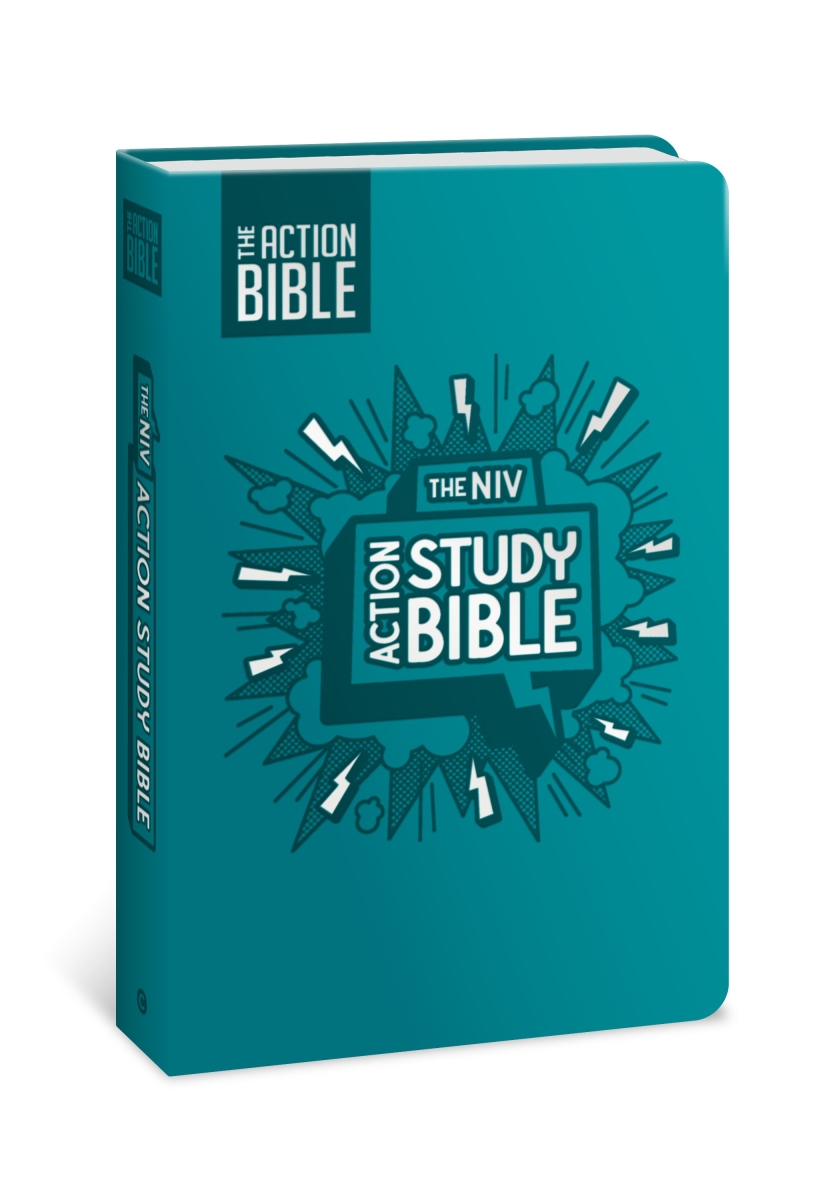 480492 NIV The Action Study Bible - Full Color - Aqua Leathersoft