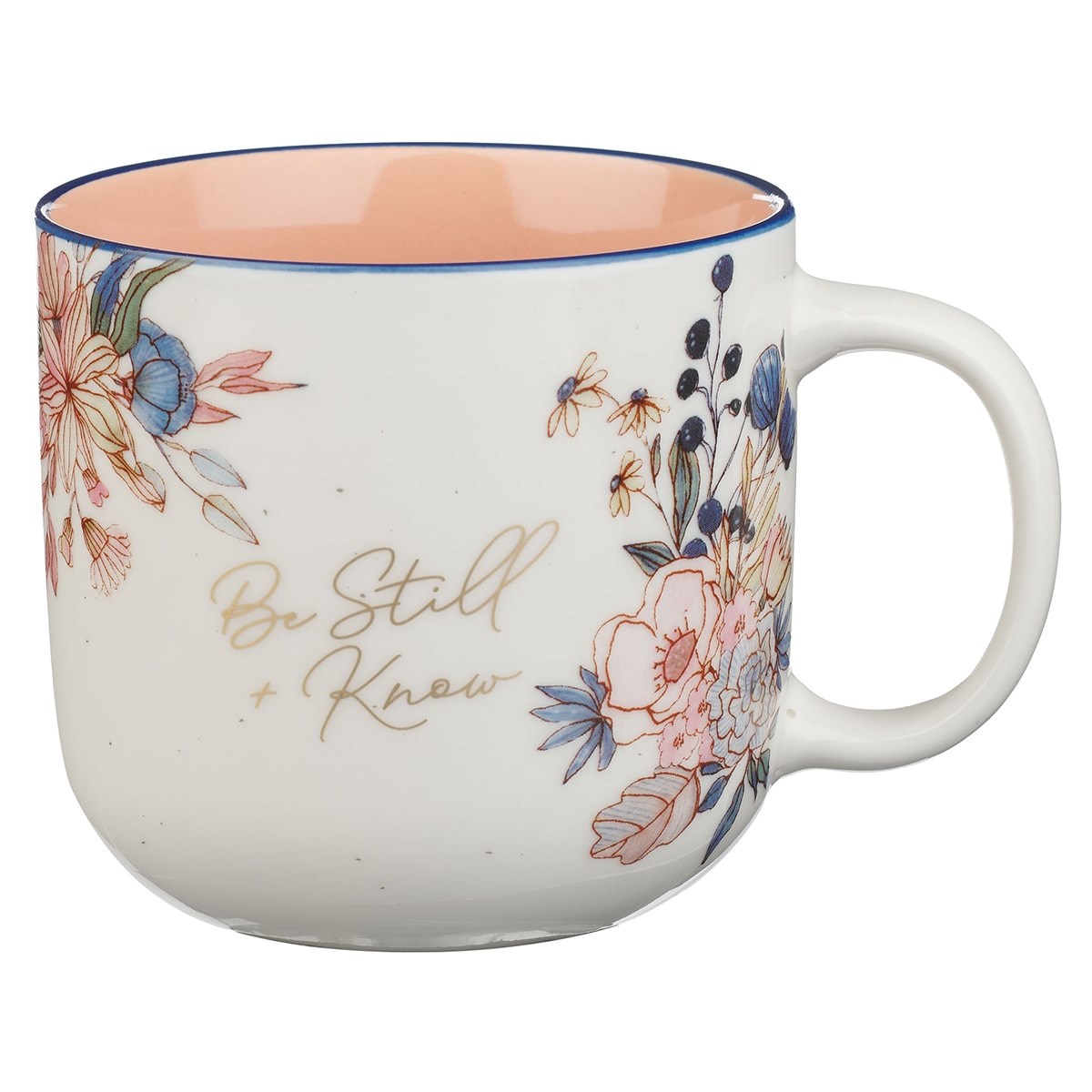 Picture of Christian Art Gifts 368455 Ceramic Mug - Be Still Ps. 46-10 - Pink Floral