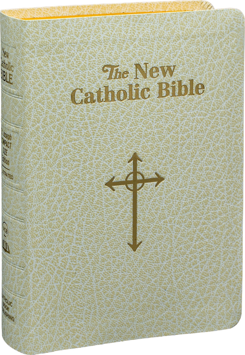 358414 NCB St. Joseph Compact Size Edition Book - White Simulated Leather - No.606-10BW