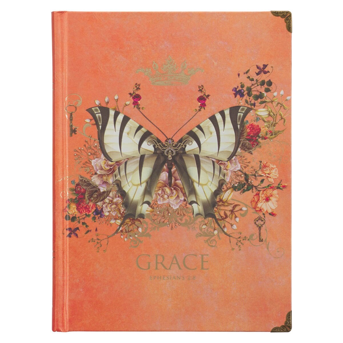 276332 Journal Hardcover - Orange Butterfly Grace Eph. 2-8 Book