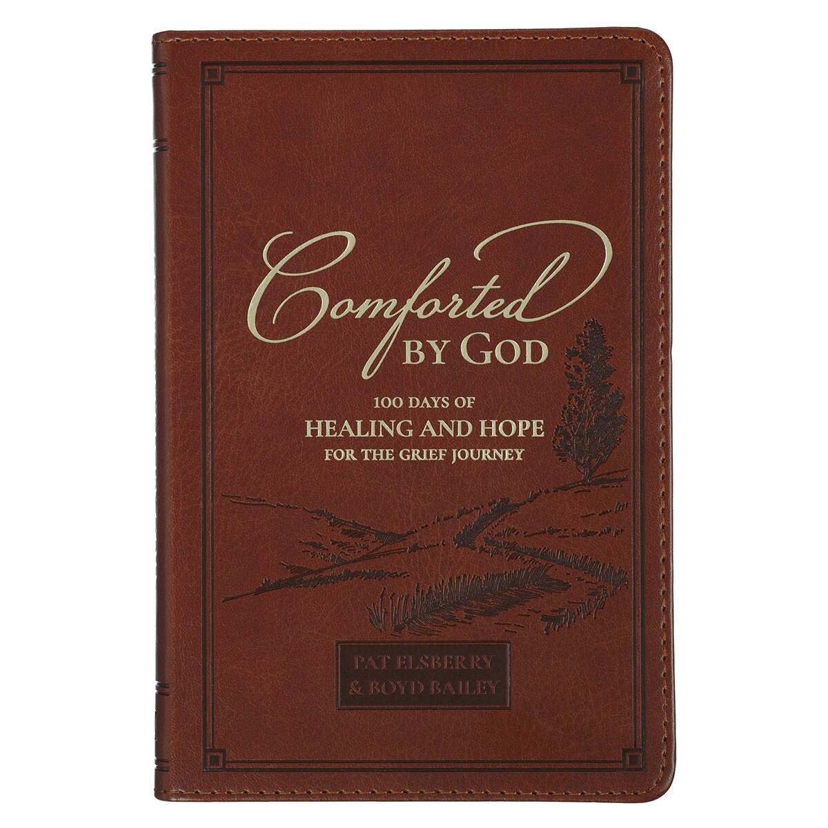 348502 Comforted By God Faux Leather Devotional Book