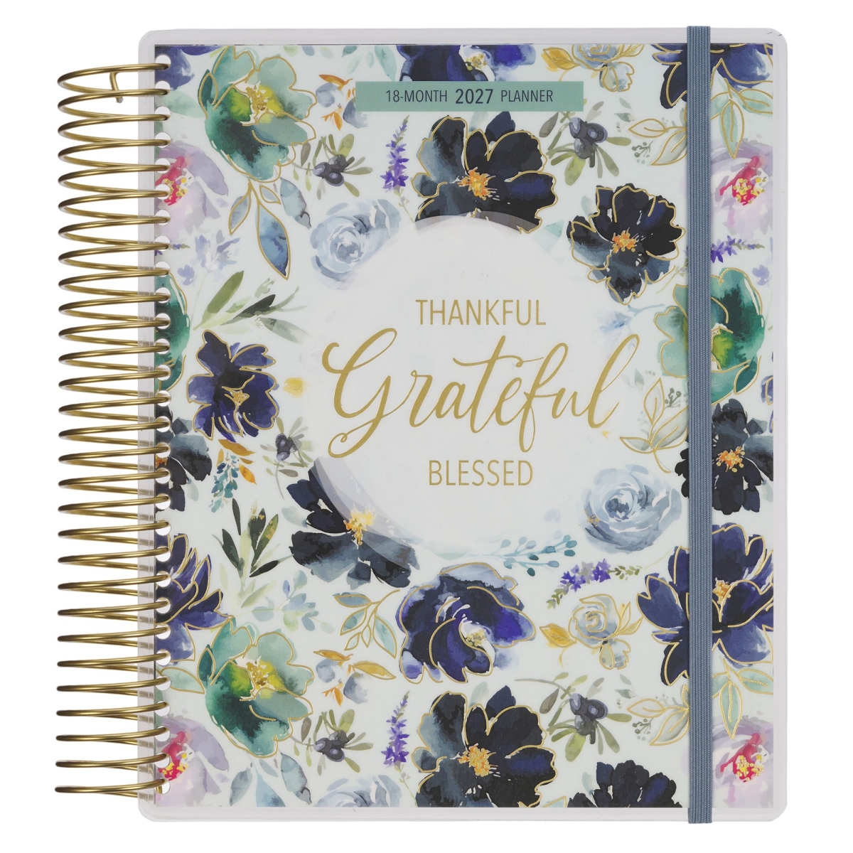 745614 2027 Wire 18-Month Planner - Thankful Grateful Blessed