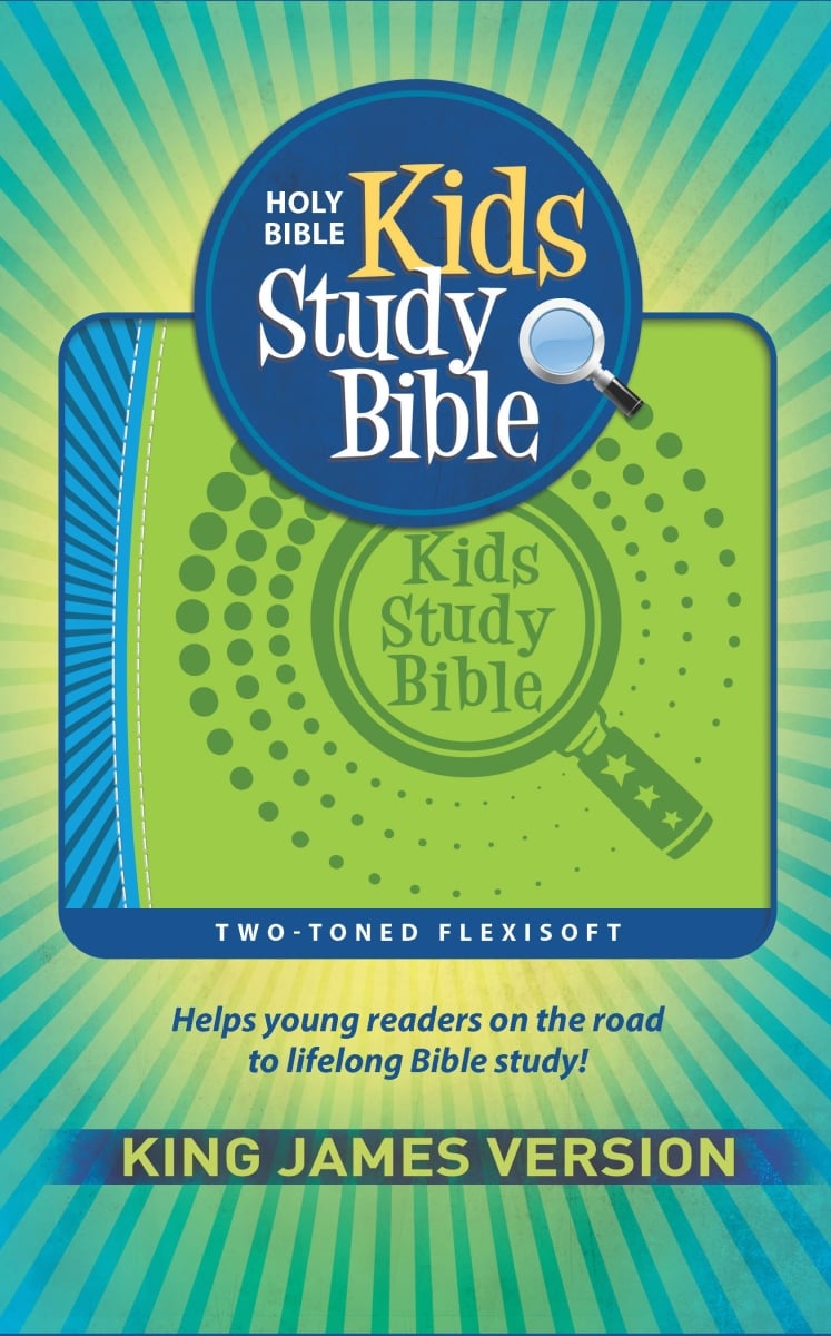 471738 KJV Kids Study Bible - RL - Green & Blue Flexisoft
