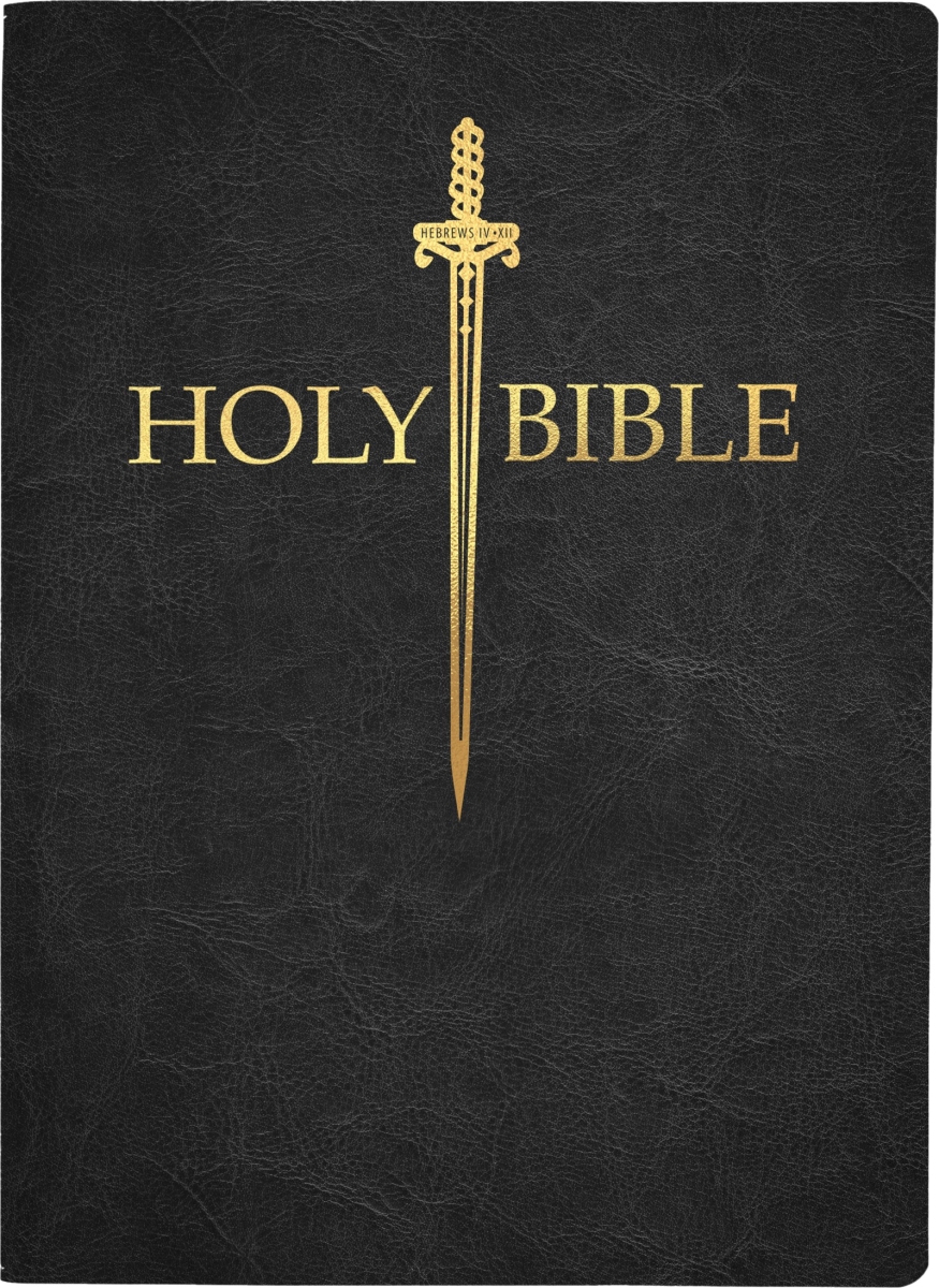 406120 KJV Sword Bible Large Print - Black Genuine Leather Indexed