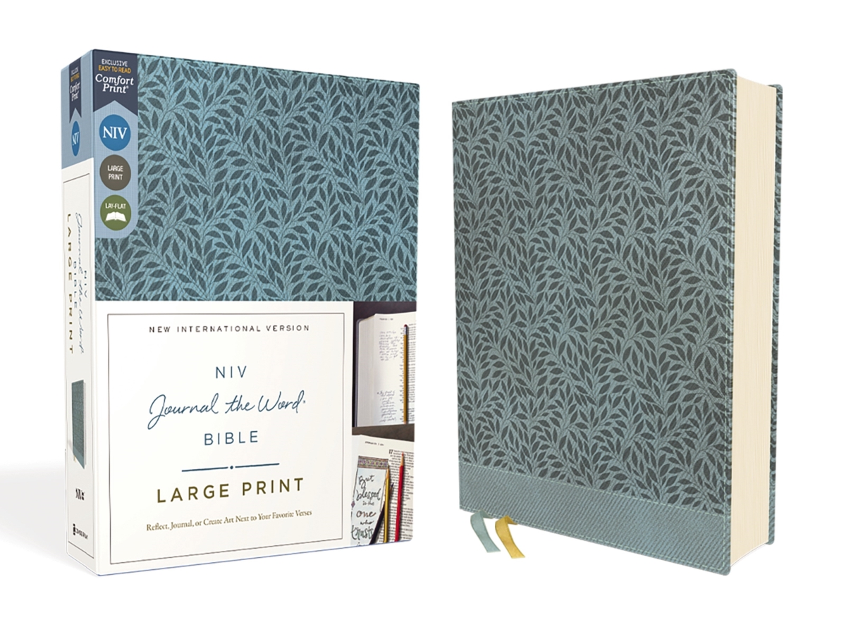 304712 Large Comfort Print NIV Journal the Word Bible, Teal Leathersoft