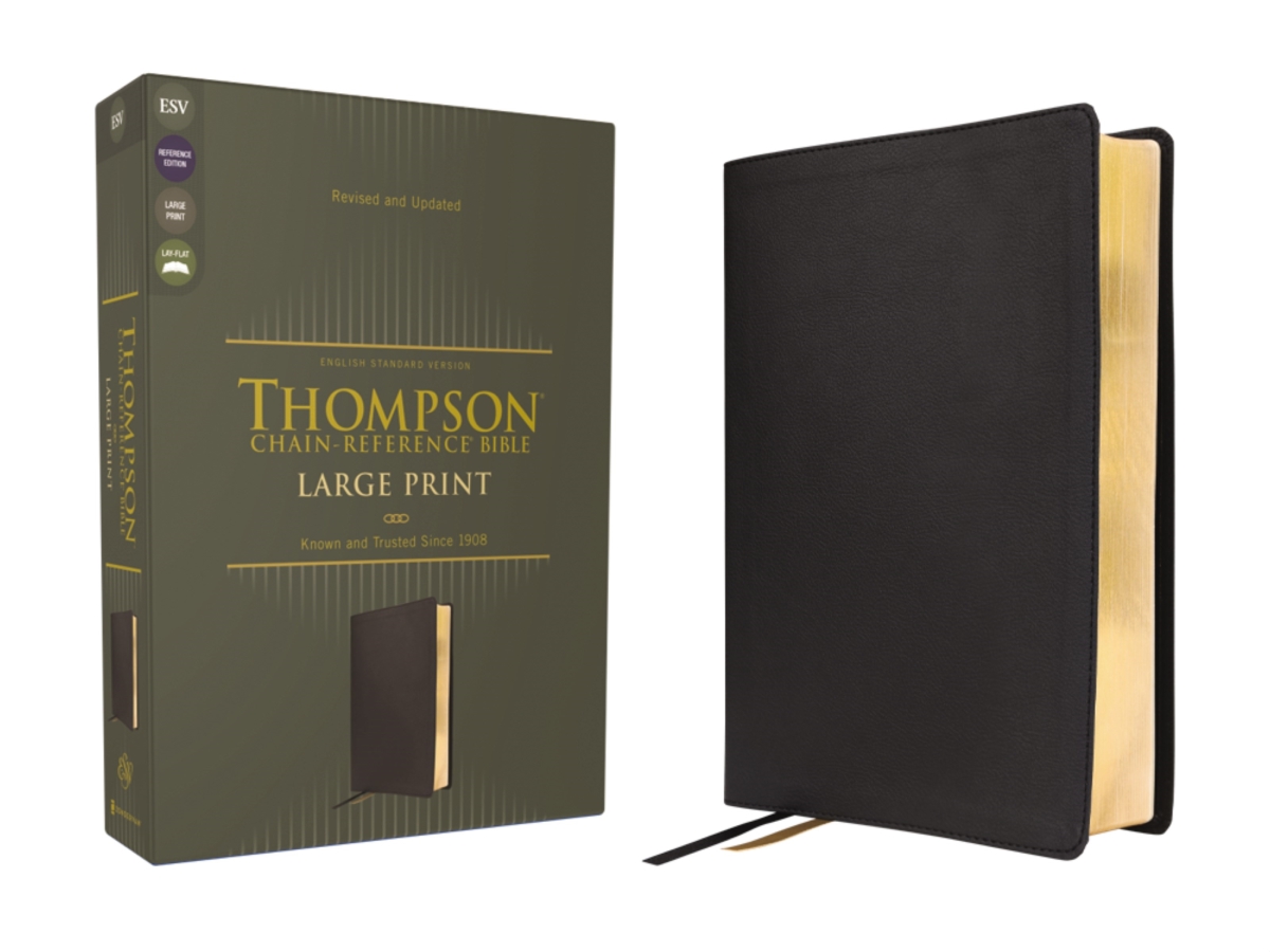 35210X ESV Thompson Chain Reference Large Print Bible - Black Leathersoft