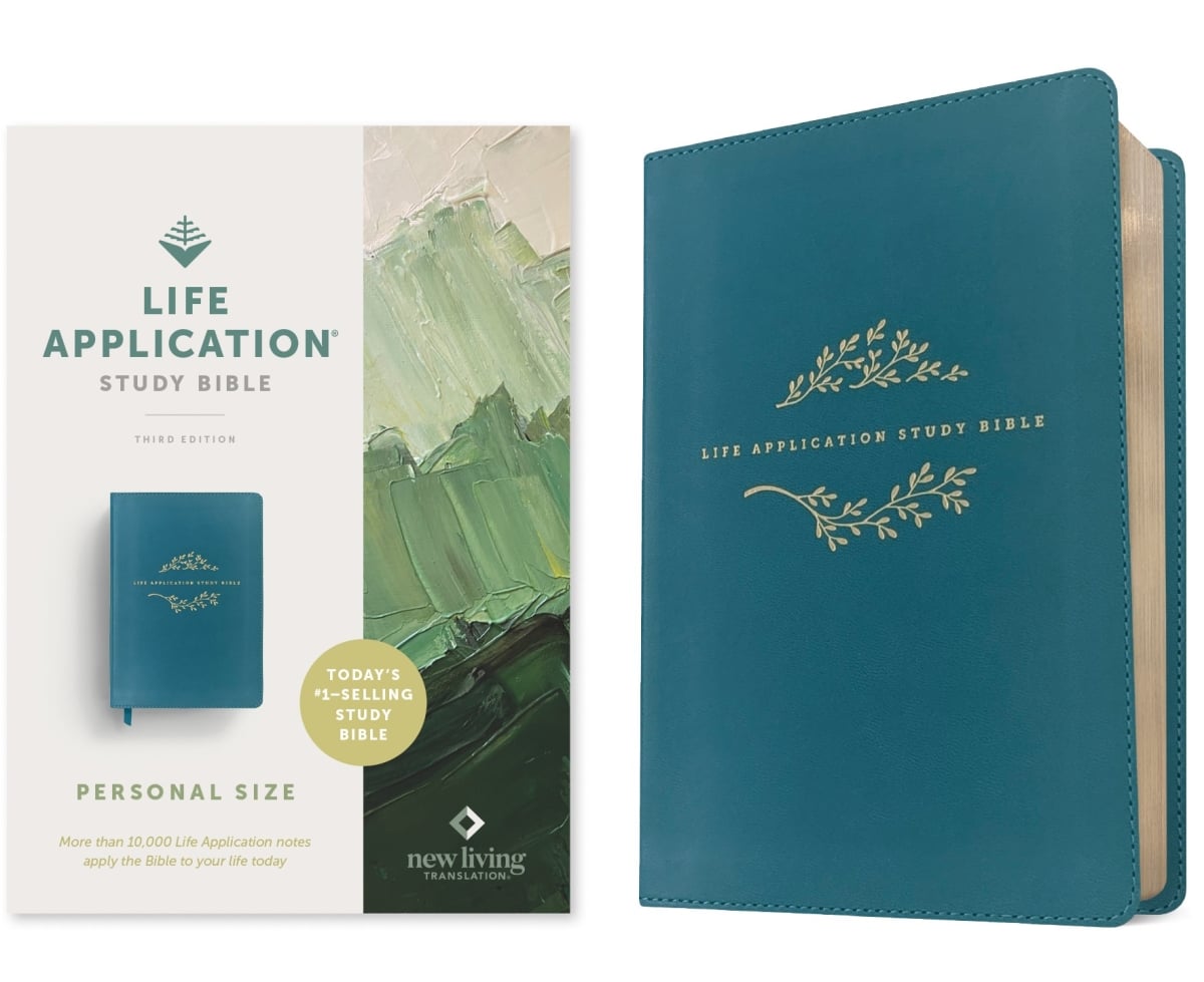462557 NLT Life Application Study Bible & Personal Size - Third Edition - Teal Blue Leatherlike