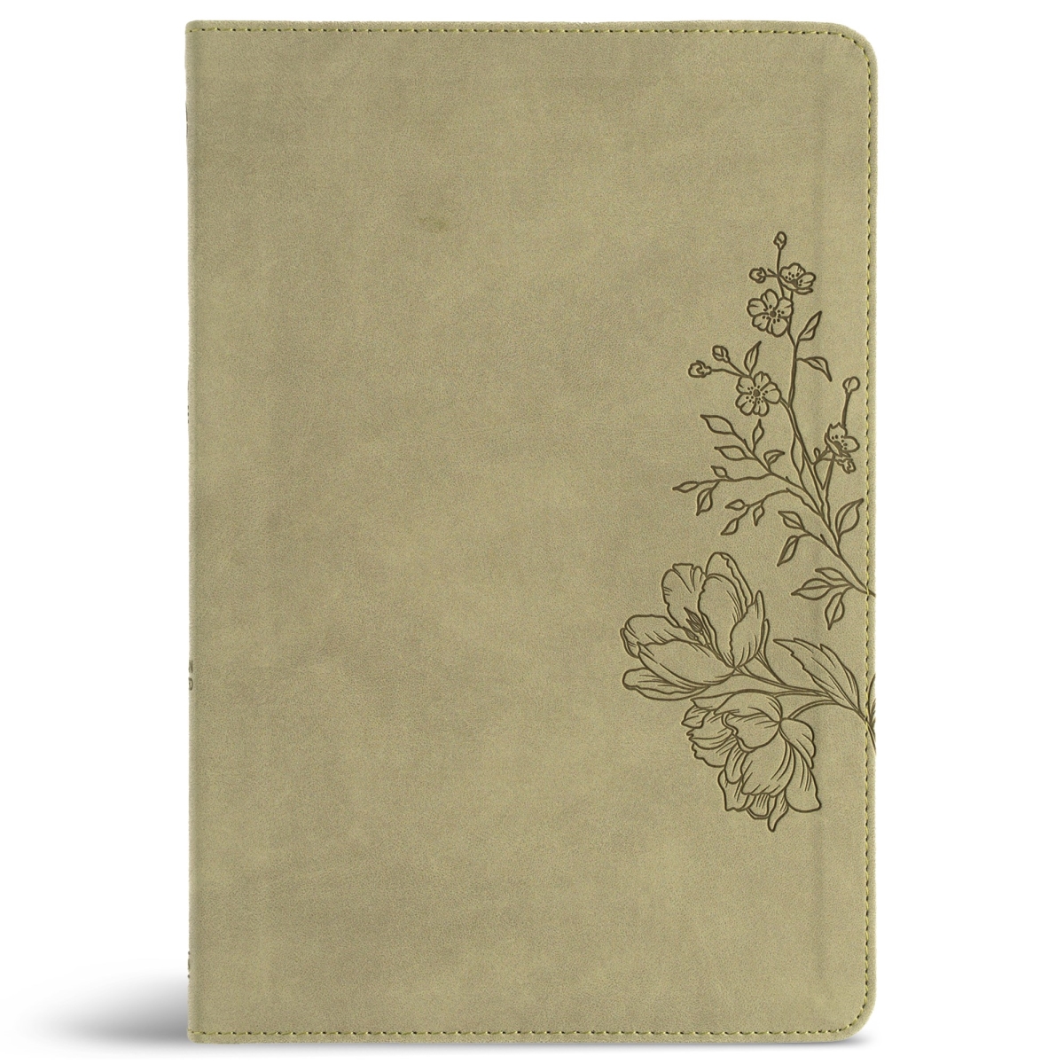 41233X CSB Large Print Thin Line Bible, Digital Study Edition Sage Suede Soft Leather Touch Book