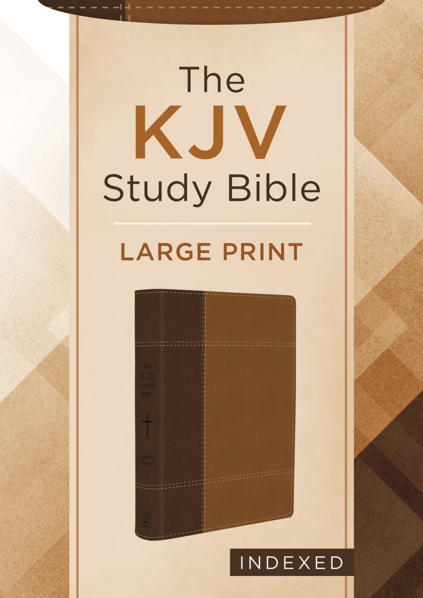 Barbour Publishing 340615 KJV Study Bible & Large Print - Copper Cross DiCarta Indexed