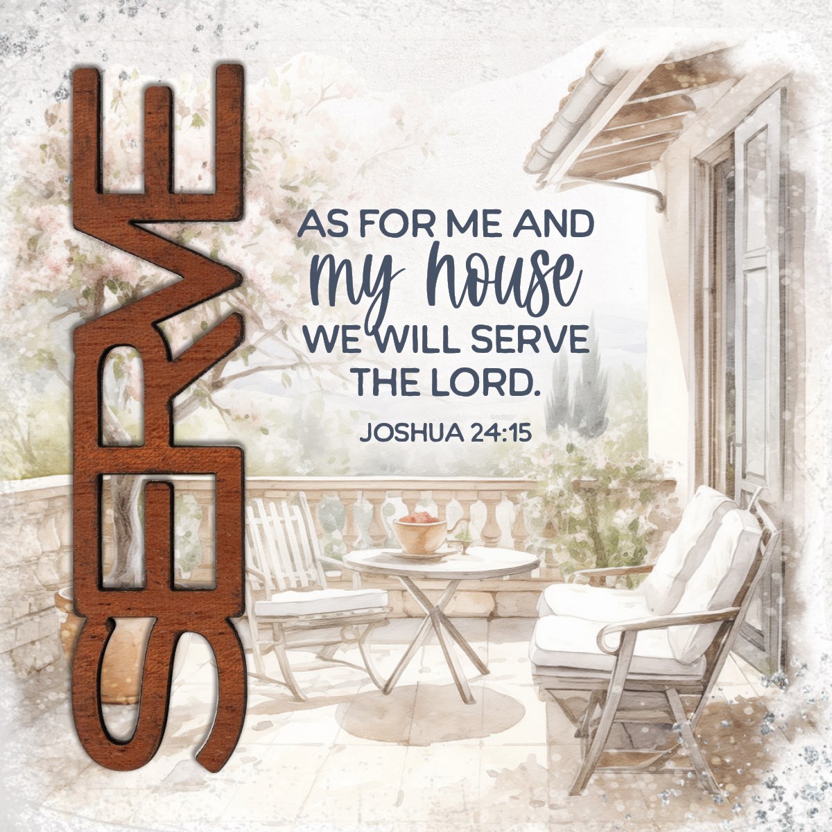 470489 Magnet - Crafted Remindables - Serve - As for Me & My House - 3.5 in. Square