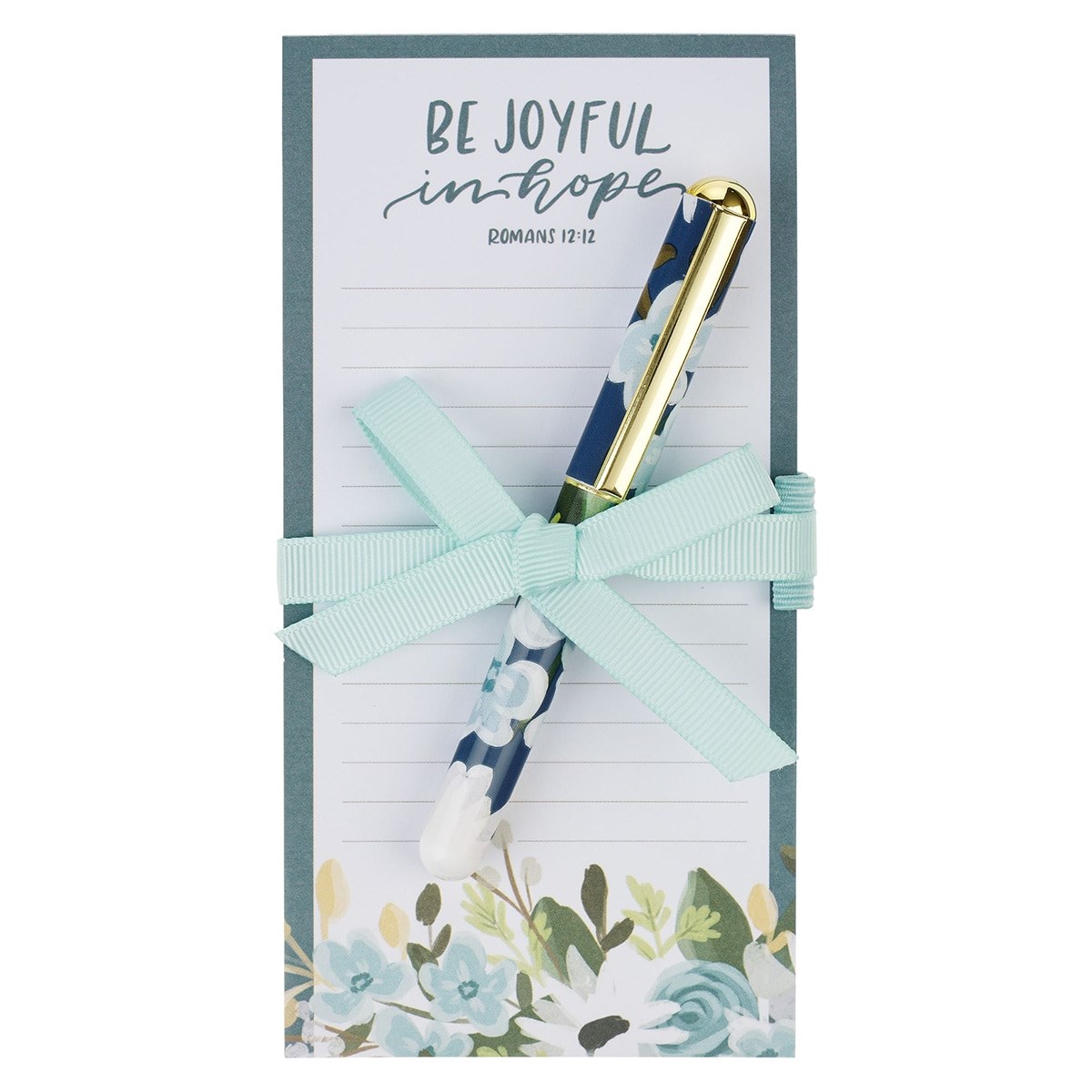 472202 Magnetic Notepad with Pen - Be Joyful