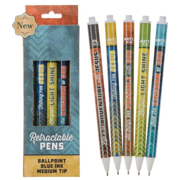 754085 Pen Set Adventure with Jesus Psalm 16.11 - 5 Piece