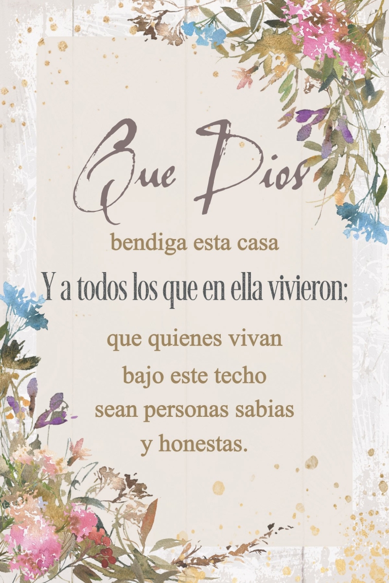 470454 Spanish Plaque - May God Bless This - Que Dios Bendiga Esta - 4 x 6 in.