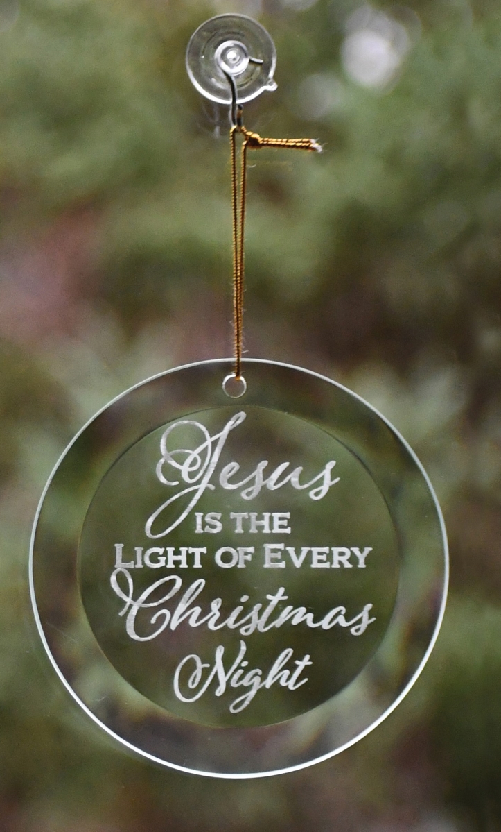 394304 Ornament - Jesus Is The Light - 4 x 4 in.