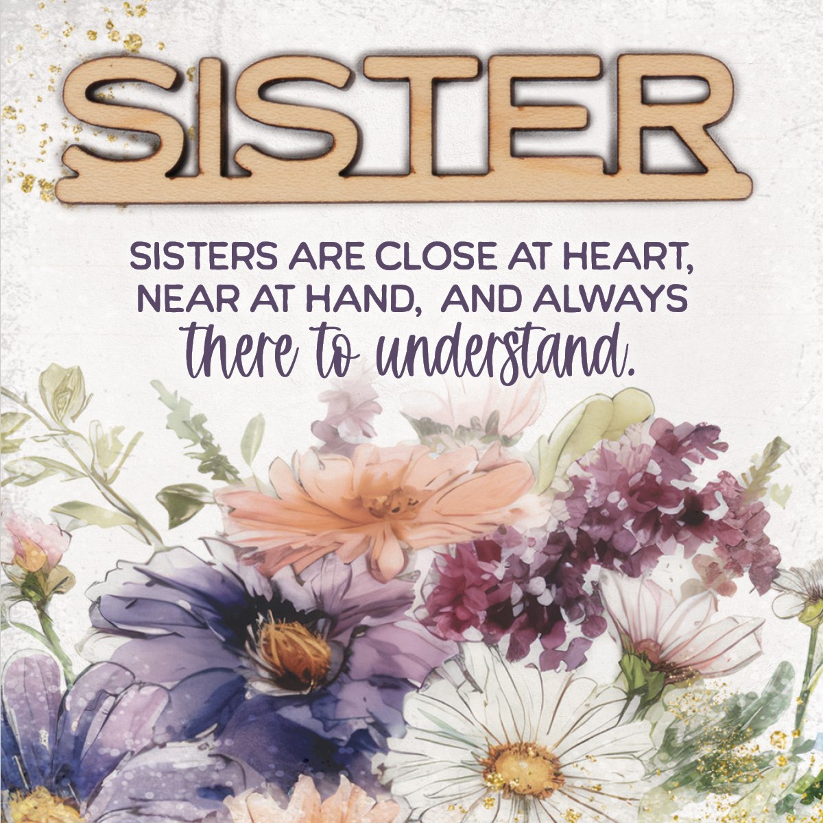 344860 Magnet - Crafted Remindables - Sister - Sisters Are - 3.5 in. Square