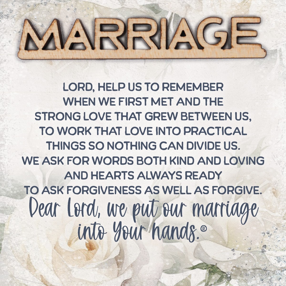 344821 Magnet - Crafted Remindables - Marriage - Lord Help Us - 3.5 in. Square