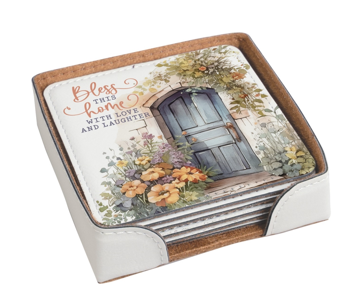 Picture of Dexsa 344849 Bless This Home Coaster Set - Pack of 6