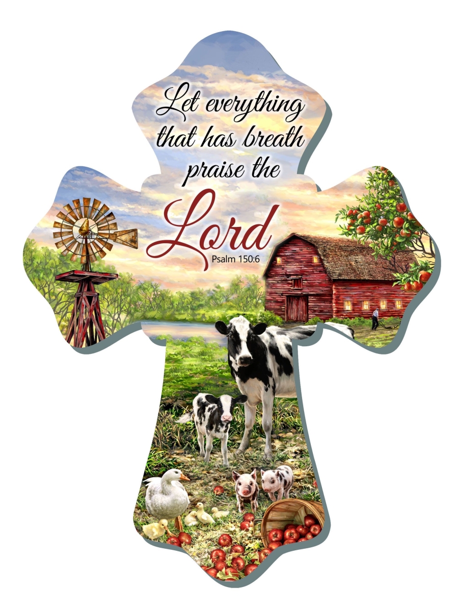 Glow Decor 350173 6 x 8 in. Farm Wall Cross